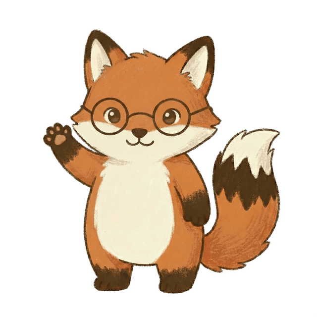 Tales the Fox waving